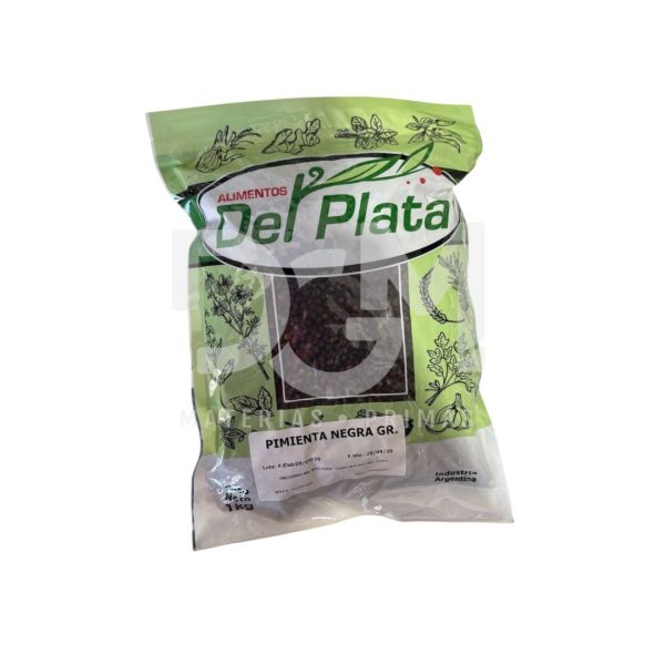 Pimienta Negra en Grano Alim. del Plata bolsa x 1 kg