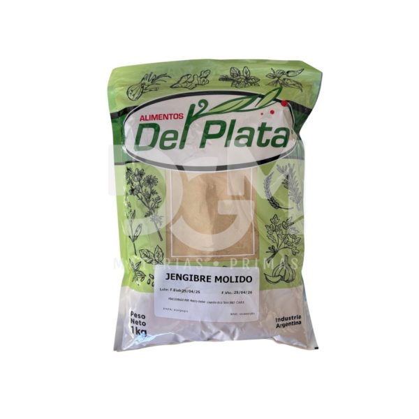 Jengibre Molido Alim. del Plata Bolsa x 1 kg.