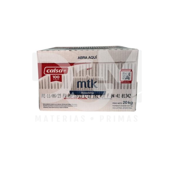 Margarina C/manteca Masas Mtk Calsa Caja 4x5 Kgs