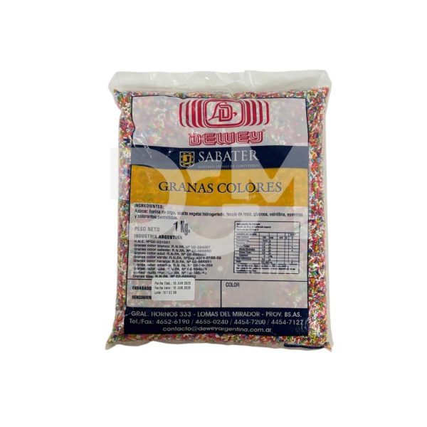 Grana Multicolor Dewey Bolsa X 1 Kg